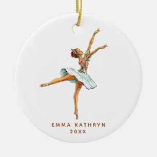 Persoonlijke Ballerina Little Girl Sugarplum Fairy Keramisch Ornament