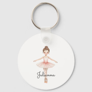 Persoonlijke Ballerina Meisje Sleutelhanger