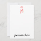 Persoonlijke Ballerina Notecards voor meisjes Bedankkaart (Voorkant)