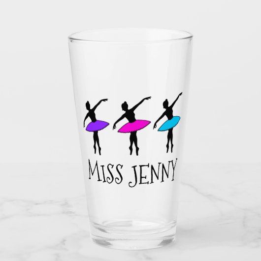 Persoonlijke Ballerina Pointe Ballet Dance leraar Glas (Voorkant)