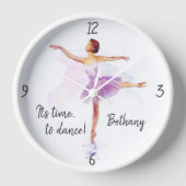 Persoonlijke Ballerina 'Time to Dance' (plus naam) (Voorkant)