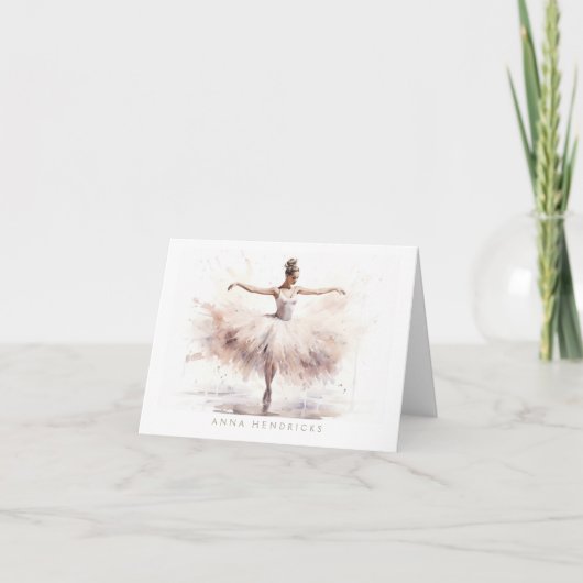 Persoonlijke ballet bedankkaart briefpapier (Voorkant)