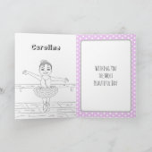 Persoonlijke ballet schoenen Ballerina verjaardag  Kaart (Binnen)