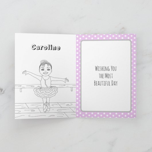 Persoonlijke ballet schoenen Ballerina verjaardag  Kaart (Binnen)