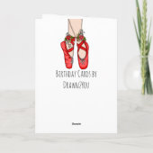 Persoonlijke ballet slipper Kerstmis Kaart (Achterkant)