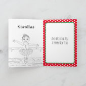 Persoonlijke ballet slipper Kerstmis Kaart (Binnen)