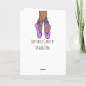 Persoonlijke balletdippers Ballerina Birthday Ca Kaart (Achterkant)