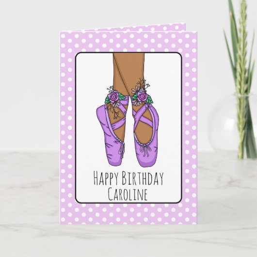 Persoonlijke balletdippers Ballerina Birthday Ca Kaart (Voorkant)