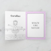 Persoonlijke balletdippers Ballerina Birthday Ca Kaart (Binnen)