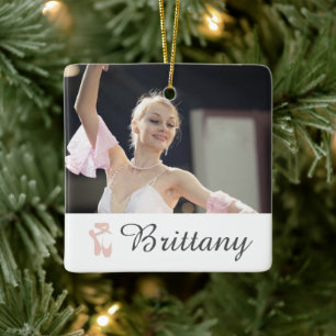 Persoonlijke balletfoto Ballerina Naam Dippers Keramisch Ornament