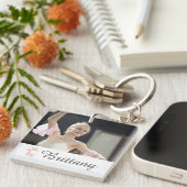 Persoonlijke balletfoto Ballerina Naam Dippers Sleutelhanger (Voorkant Rechts)