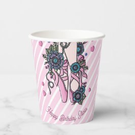 Persoonlijke balletschoenen papieren bekers