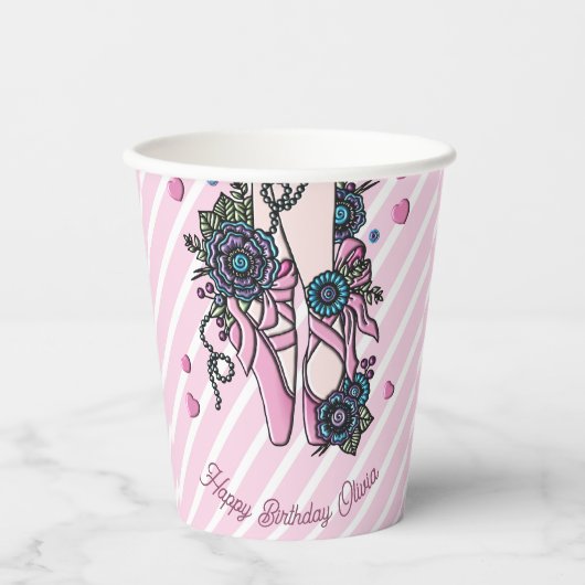 Persoonlijke balletschoenen papieren bekers (Voorkant)