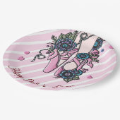 Persoonlijke balletschoenen papieren bordje (Gekanteld)