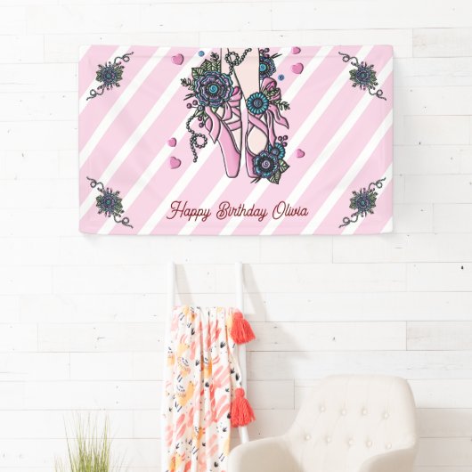 Persoonlijke balletschoenen spandoek (Insitu)