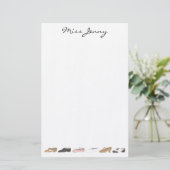 Persoonlijke ballettas met afdruk voor schooltange briefpapier (Staand voorkant)