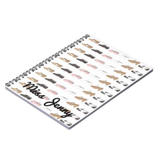 Persoonlijke ballettas Tap Jazz Dance laat leraar  Notitieboek (Linkerzijde)