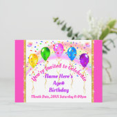 Persoonlijke ballonuitvindingen, regenboog kaart (Staand voorkant)