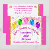 Persoonlijke ballonuitvindingen, regenboog kaart (Voorkant / Achterkant)