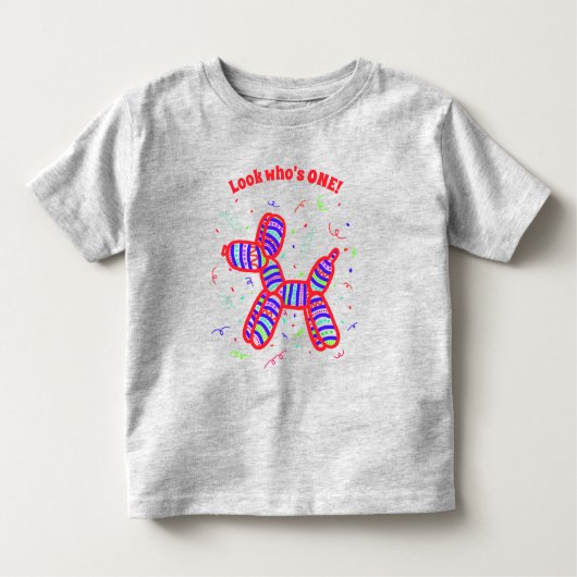 Persoonlijke Balloon Dog Feestje Kinder Shirts (Voorkant)
