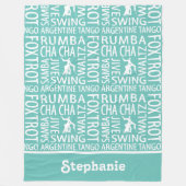 Persoonlijke balroom-dansing fleece deken (Voorkant)