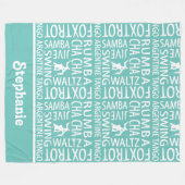 Persoonlijke balroom-dansing fleece deken (Voorkant (Horizontaal))