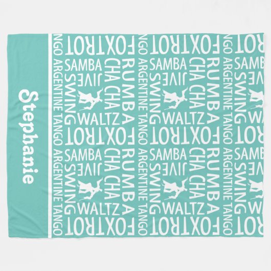 Persoonlijke balroom-dansing fleece deken (Voorkant (Horizontaal))