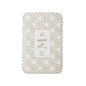 Persoonlijke Bamboe Lattice Monogram Badmat (Voorkant Verticaal)