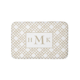 Persoonlijke Bamboe Lattice Monogram Badmat