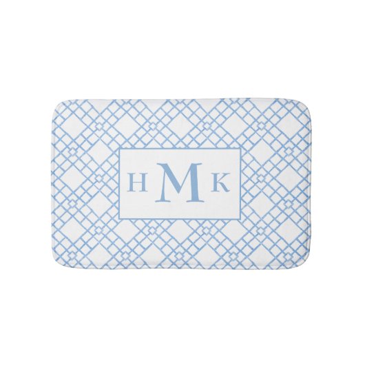 Persoonlijke Bamboe Lattice Monogram Badmat (Voorkant)