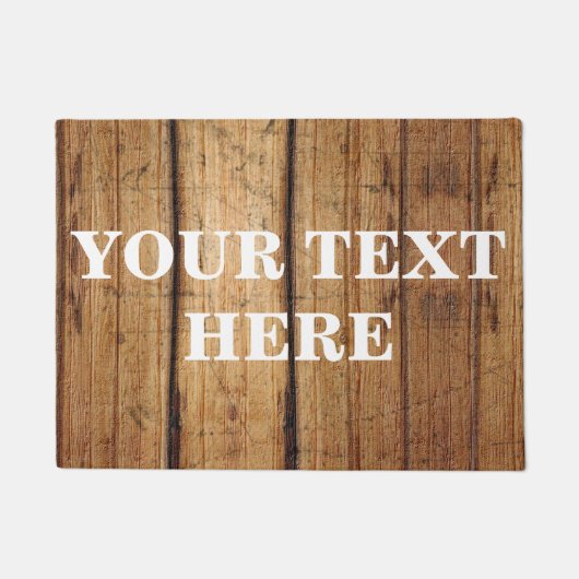 Persoonlijke Bamboe Wood Doormat Deurmat (Voorkant)