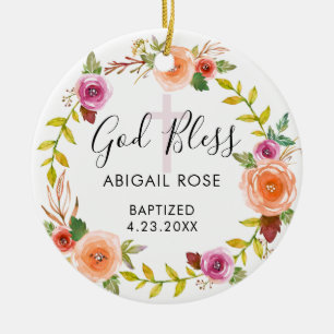 Persoonlijke baptisme keramisch ornament