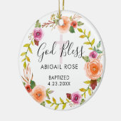 Persoonlijke baptisme keramisch ornament (Links)