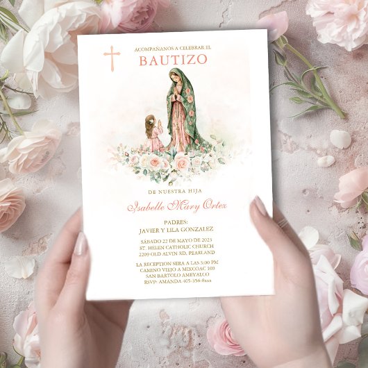 Persoonlijke Baptismokaart Meisje Kaart