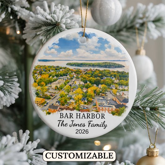 Persoonlijke Bar Harbor Versiering, Op Maat Gemaak Keramisch Ornament