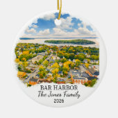 Persoonlijke Bar Harbor Versiering, Op Maat Gemaak Keramisch Ornament (Voorkant)