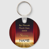 Persoonlijke Bar Mitzvah Party Favors Giveaways Sleutelhanger (Achterkant)