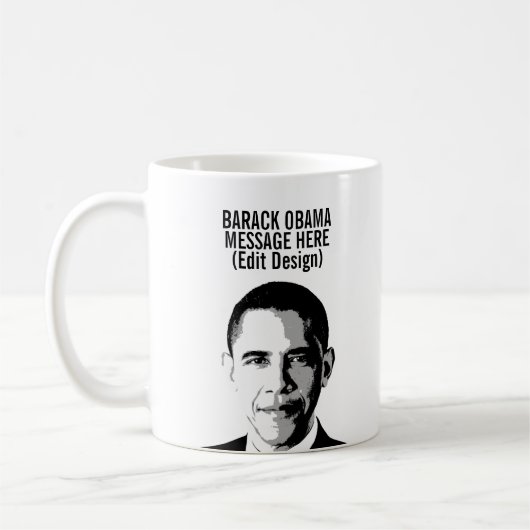 Persoonlijke Barack Obama Koffiemok (Links)