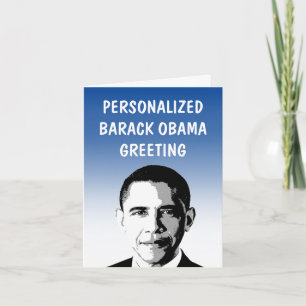 Persoonlijke Barack Obama wenskaart Kaart