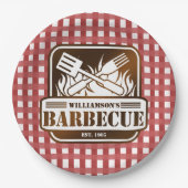 Persoonlijke Barbecue Papieren Bordje (Voorkant)