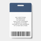 Persoonlijke barcode-ID-kaarten met logo en foto Badge (Achterkant)