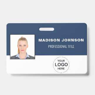 Persoonlijke barcode-ID-kaarten met logo en foto Badge