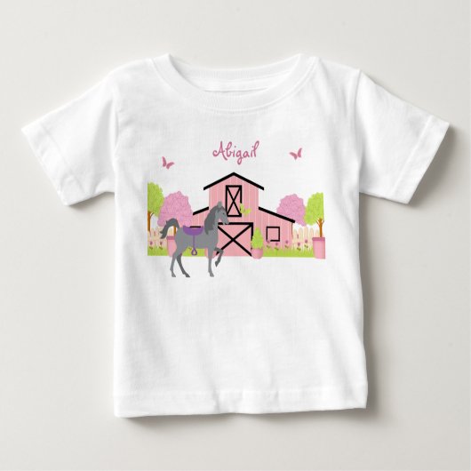 Persoonlijke  Barn & Garden Horse T-Shirt (Voorkant)