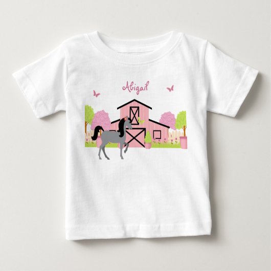 Persoonlijke  Barn & Garden Horse T-Shirt (Voorkant)