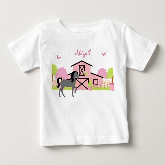 Persoonlijke  Barn & Garden Horse T-Shirt (Voorkant)