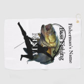 Persoonlijke bas Gevist ninja licht Gevist handdoe Golfhanddoek (Horizontaal)