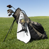 Persoonlijke bas Gevist ninja licht Gevist handdoe Golfhanddoek (Groen)