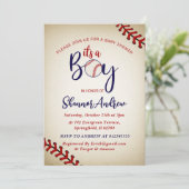 Persoonlijke  Baseball Baby shower Bundel Kaart (Staand voorkant)