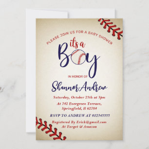 Persoonlijke  Baseball Baby shower Bundel Kaart