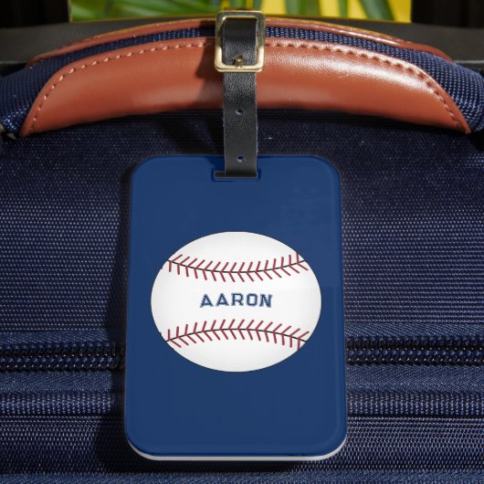 Persoonlijke Baseball Bagage Label Cadeau (Voorkant Insitu 2)